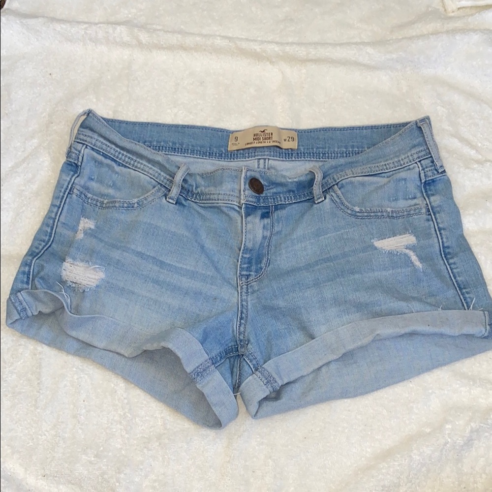 Women's Light Blue Denim Shorts